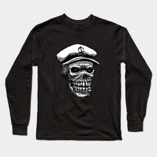 Skull Navy Long Sleeve T-Shirt